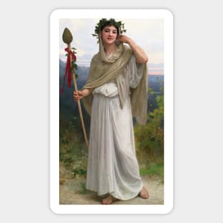 Pretresse De Bacchus by William-Adolphe Bouguereau Magnet